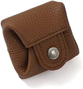『OJ LEATHER COIN CASE BROWN』 Amazon.com: Top Grain Leather Coin Pouch, Change Holder, Mini
